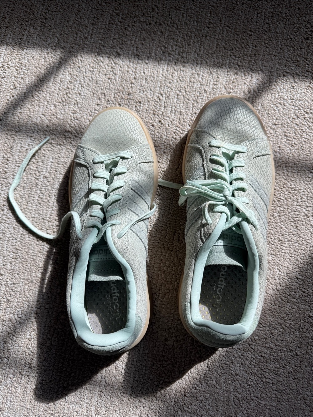 adidas Women’s Mint Green Low-Top Sneakers